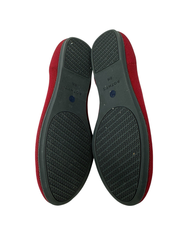 Shoe Size 8.5 ROTHY'S Red Knit Flats