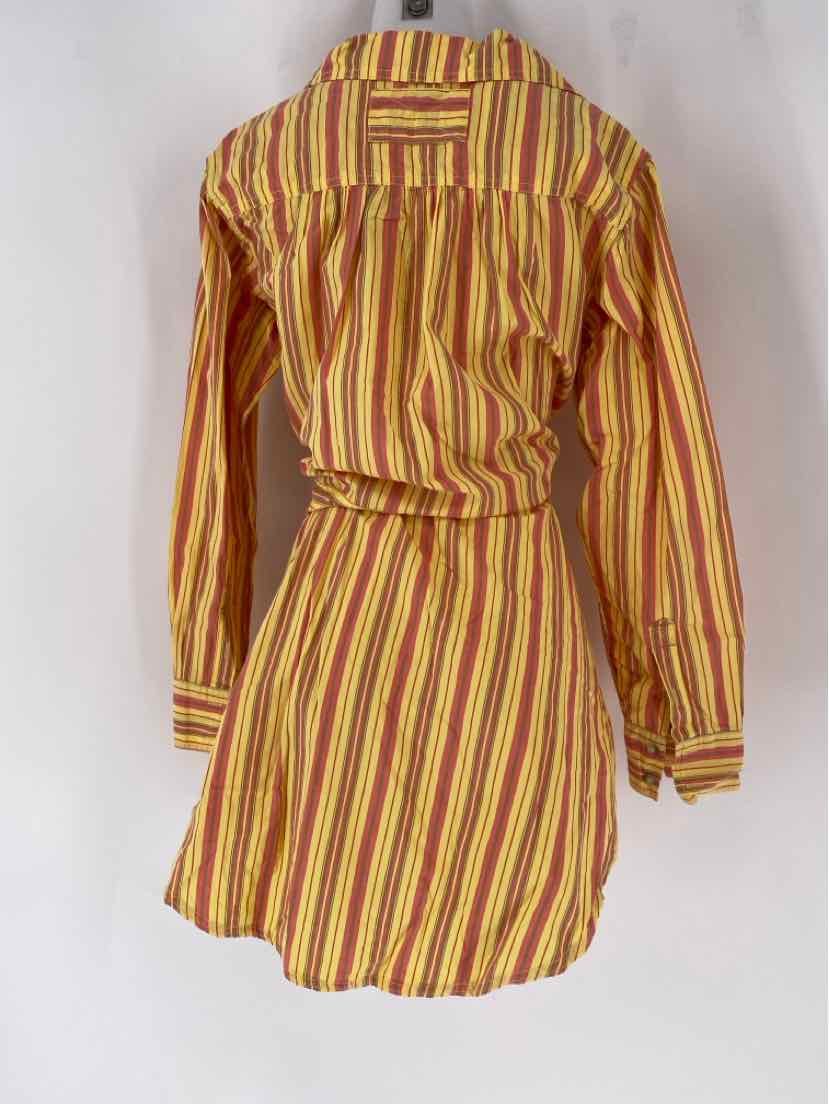 Size S FREE PEOPLE Yellow Cotton Dress
