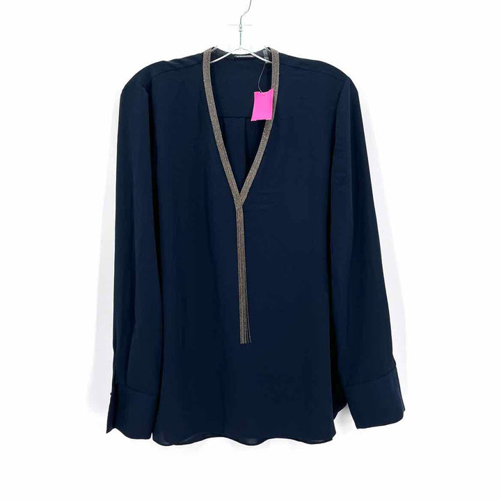 Size L ELIE TAHARI Navy Shirt