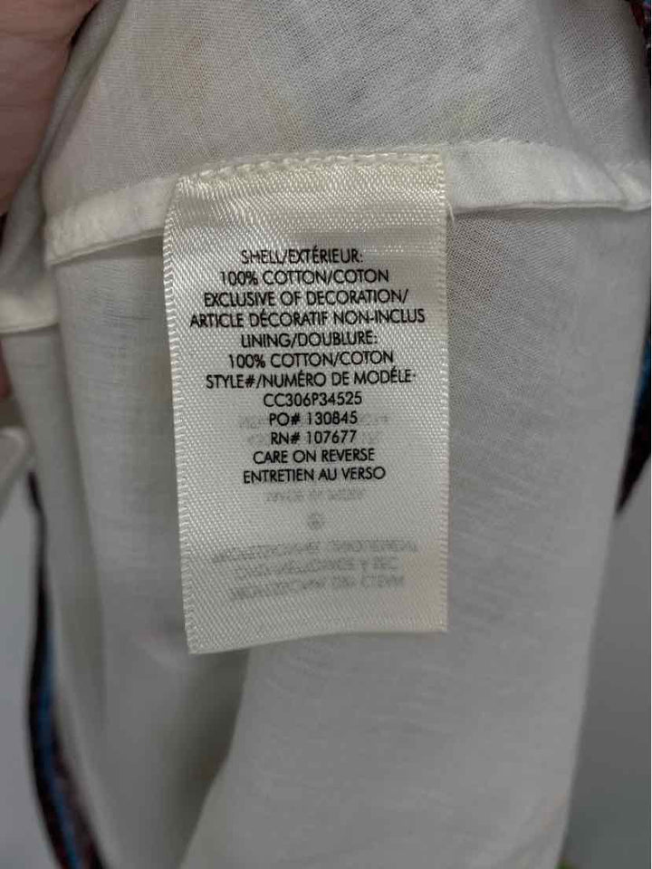 Size L Alice + Olivia Multi-Color Cotton Dress