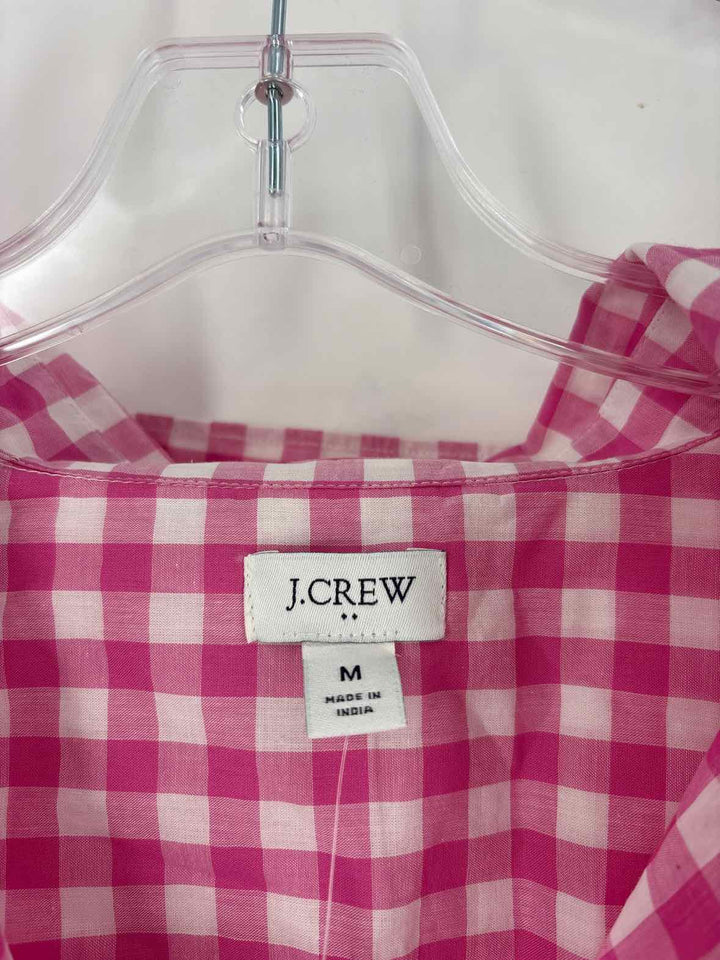Size M J Crew PINK PRINT Shirt