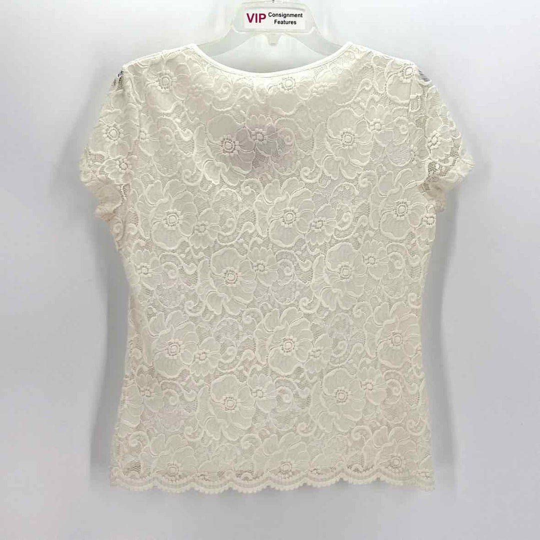 Size M Calvin Klein Ivory Lace Shirt