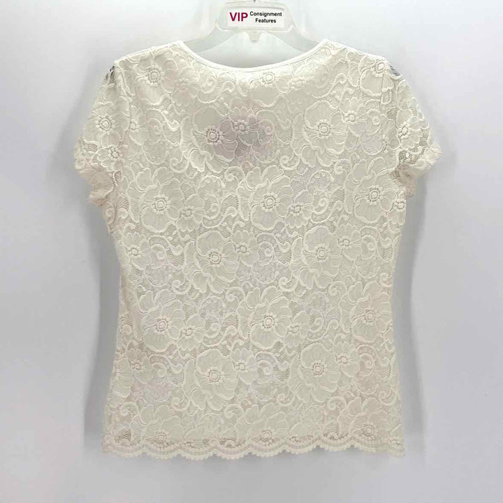 Size M Calvin Klein Ivory Lace Shirt