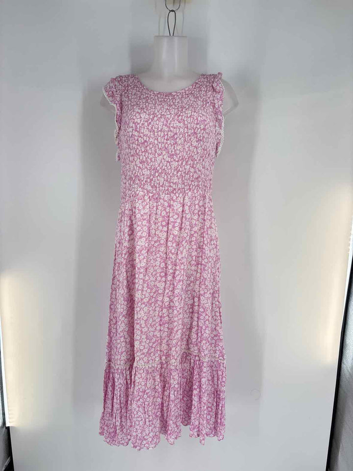 Size L Purple Print Dress