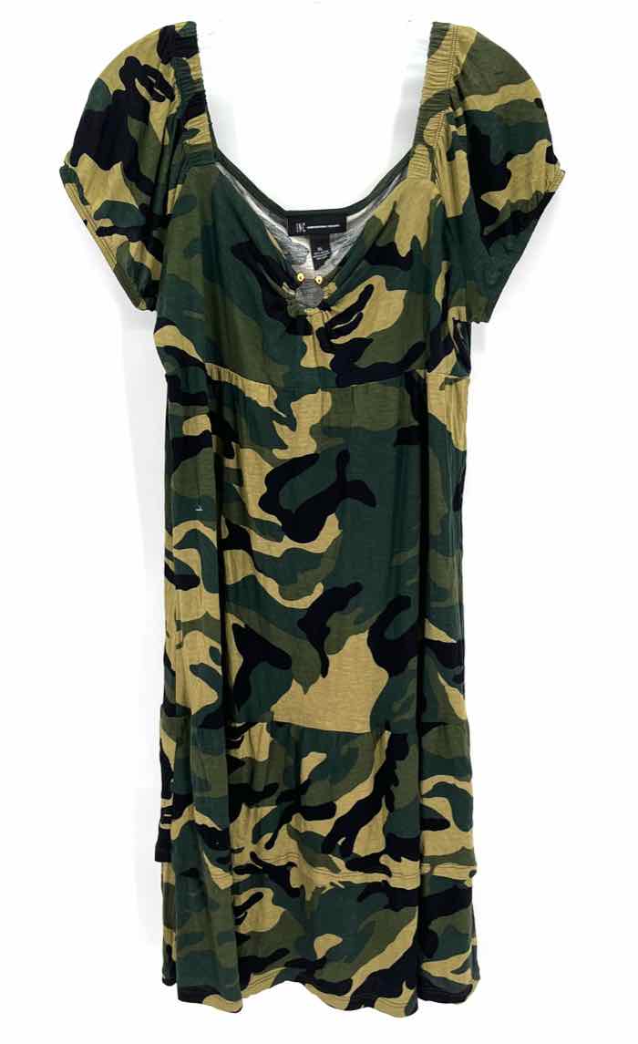 Size XL INC Green Print Dress