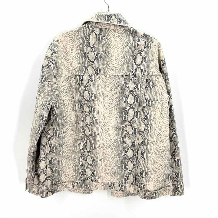 Size L FREE PEOPLE Cream Denim Jacket