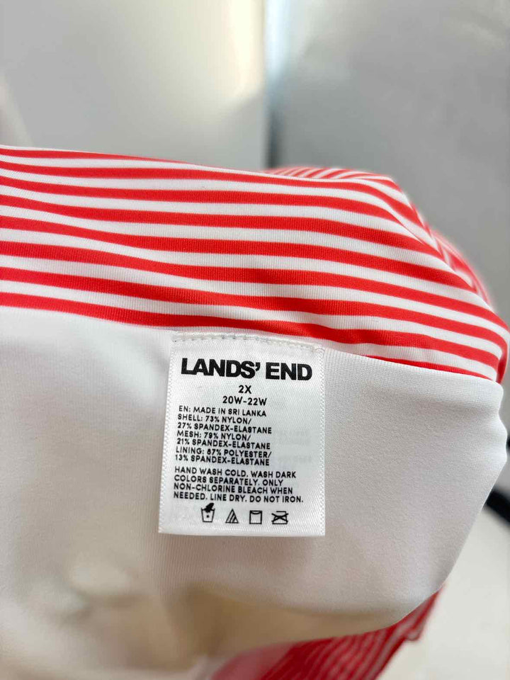Size 2X LAND END Orange Swimsuit