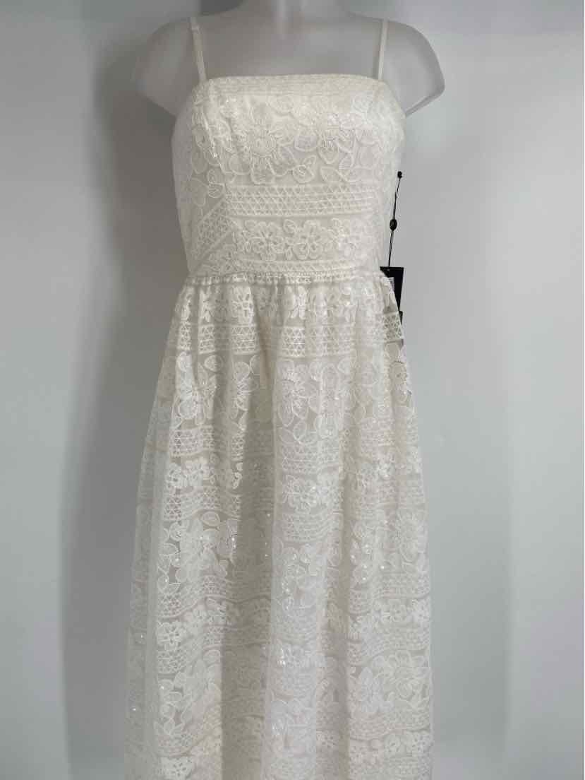 Size 6 Adrianna Papell White Dress
