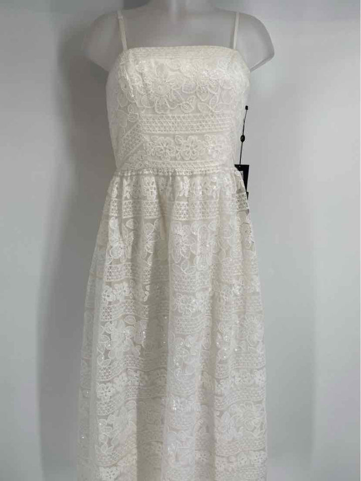 Size 6 Adrianna Papell White Dress