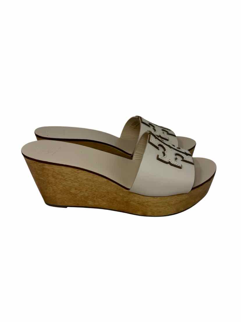 Shoe Size 10 Tory Burch Ivory Leather Sandals