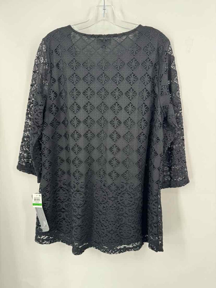 Size L JM COLLECTION Black Shirt