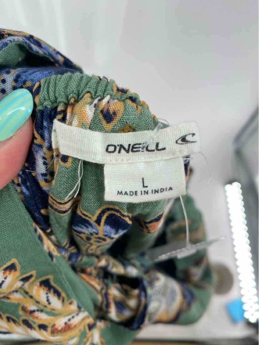 Size L Green Print Dress