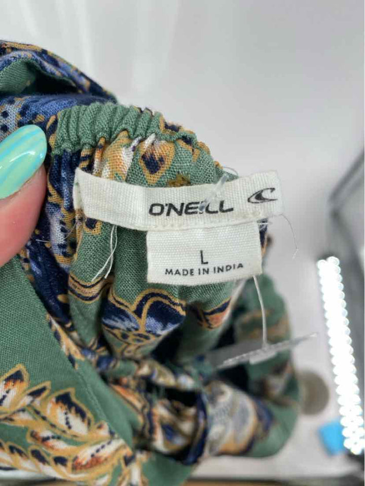 Size L Green Print Dress