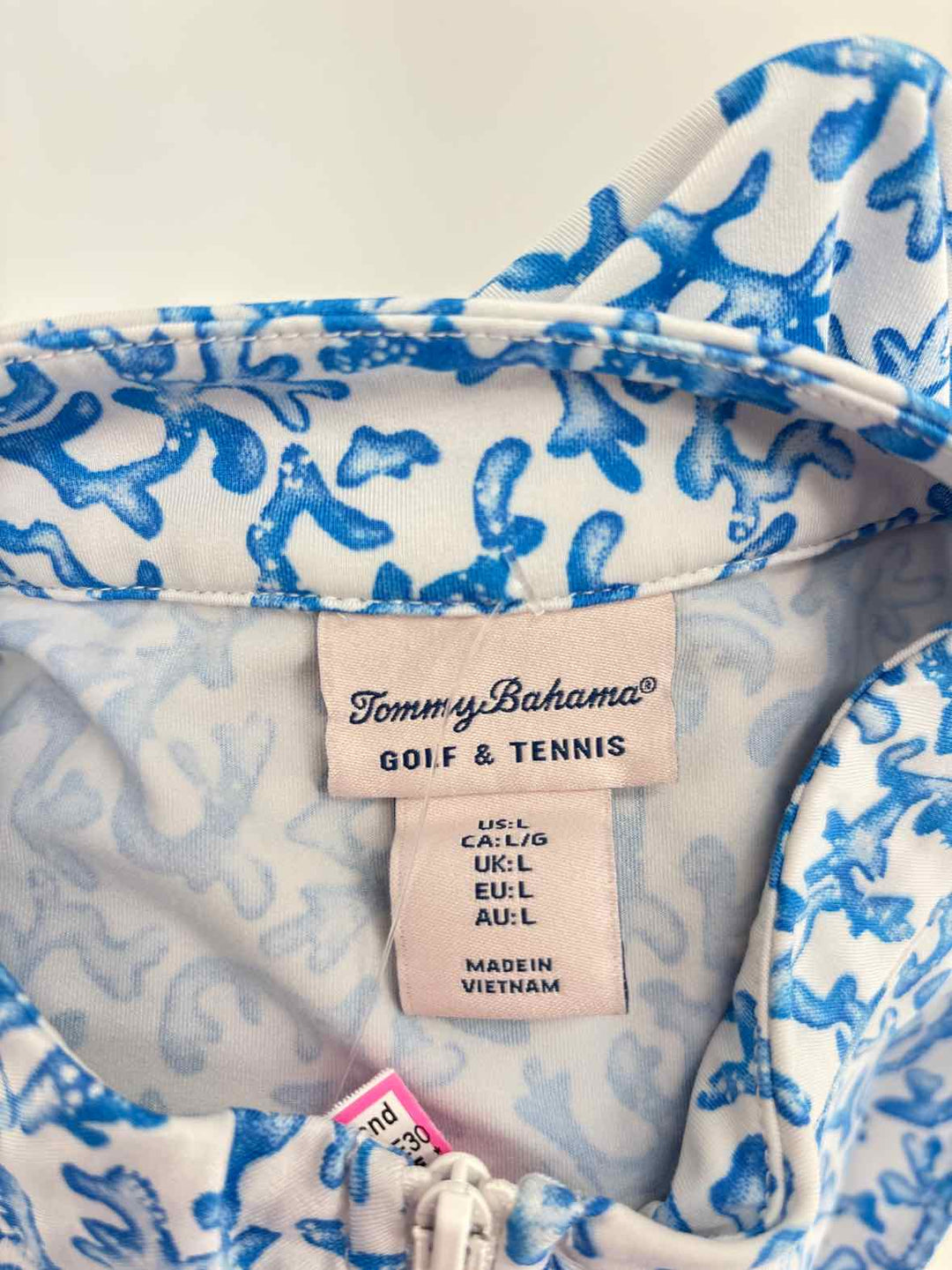 Size L TOMMY BAHAMA Blue Print Shirt