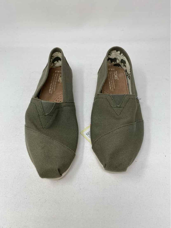Shoe Size 6.5 Toms Green Flats
