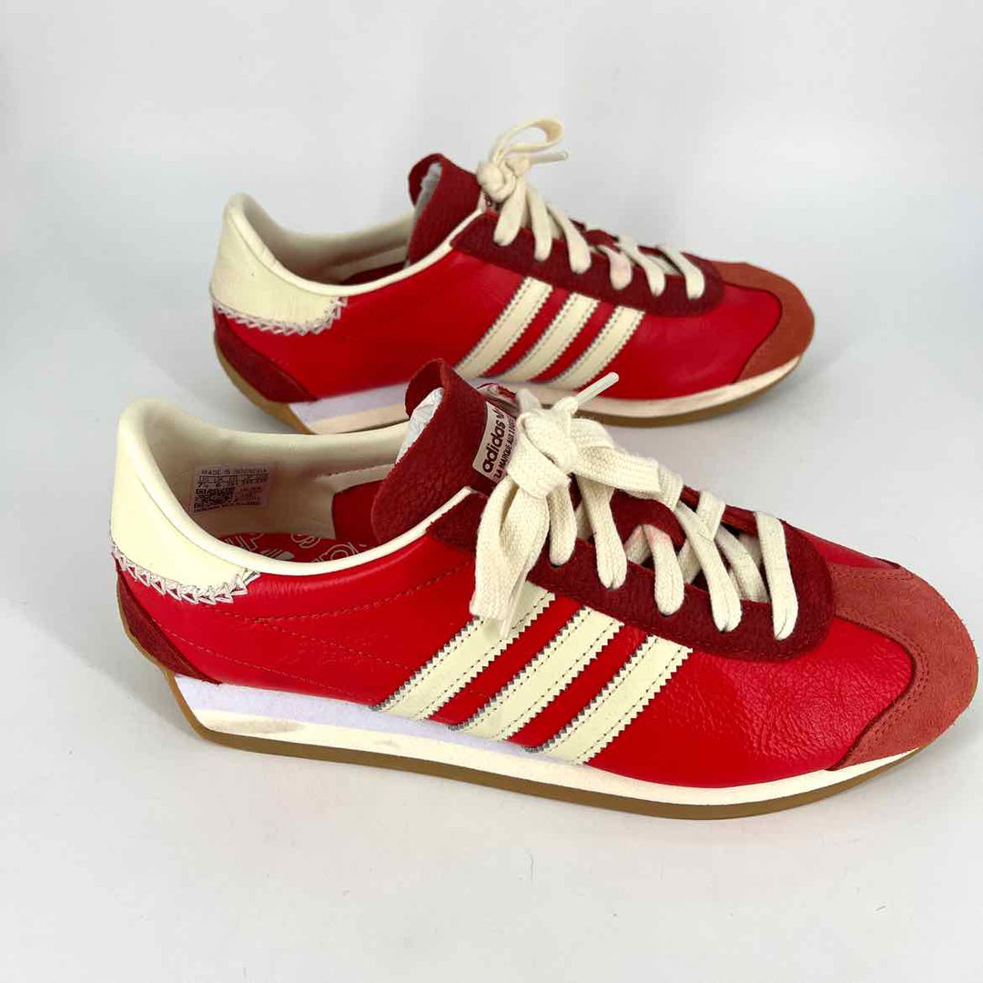 Shoe Size 7.5 Adidas Red Suede Leather Sneakers