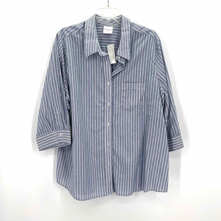 Size 2X Blue Print Shirt