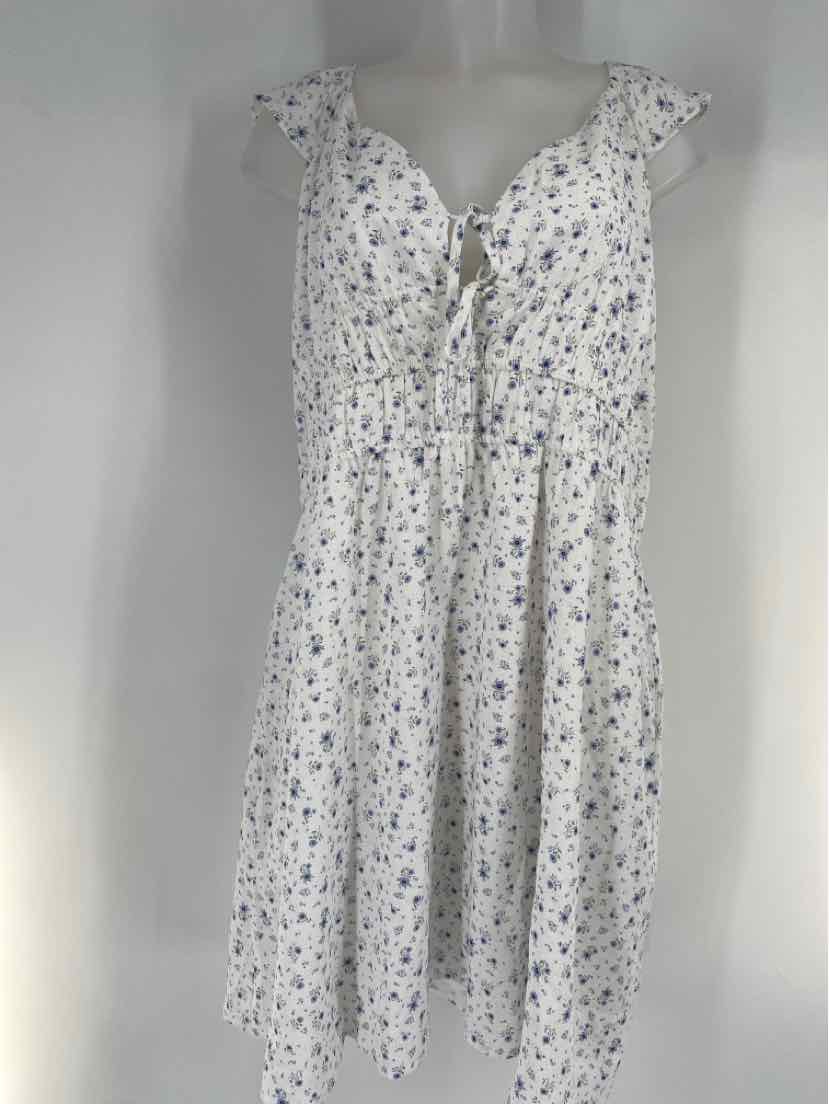 Size 3X White Print Dress