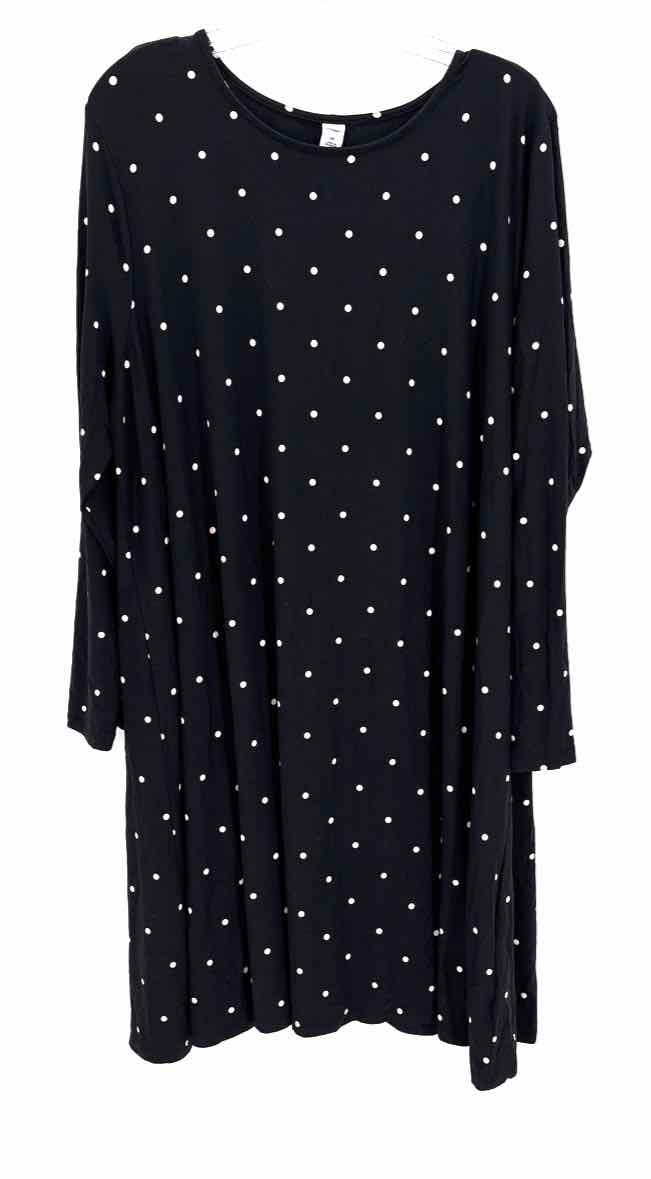 Size XXL Black Print Dress