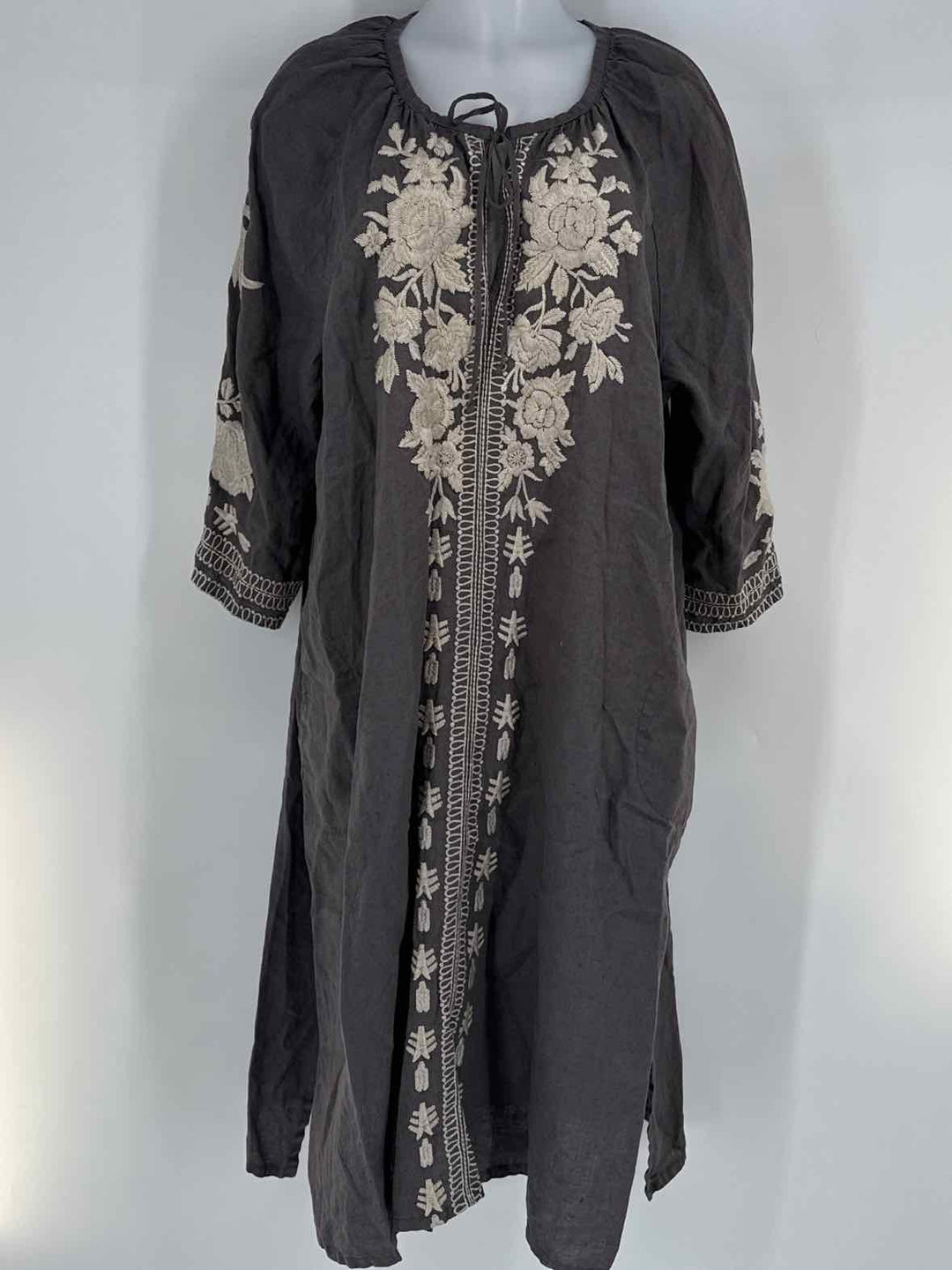 Size XXL Johnny Was Gray Linen Dress