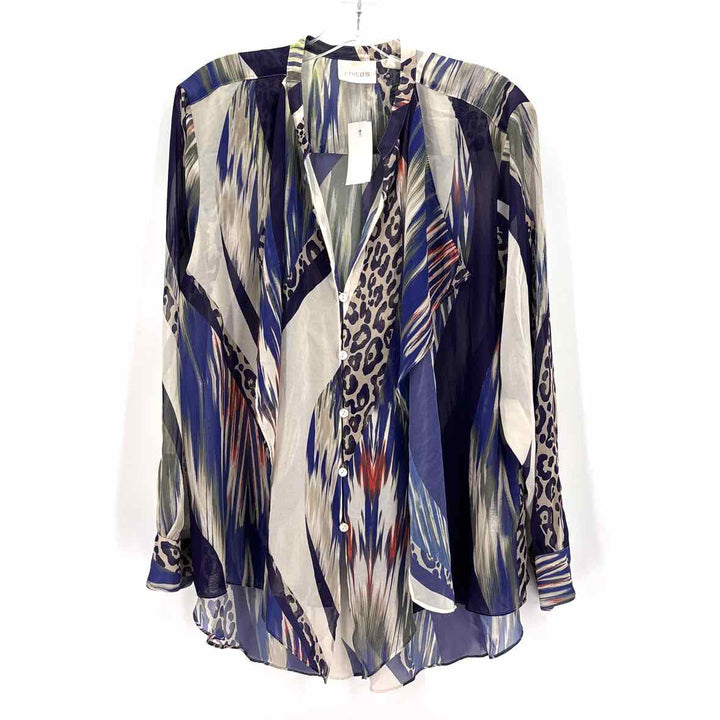 Size L Chico's Purple Print Shirt