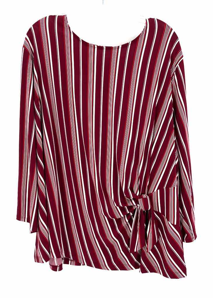 Size 3X LIZ CLAIBORNE Burgundy Shirt
