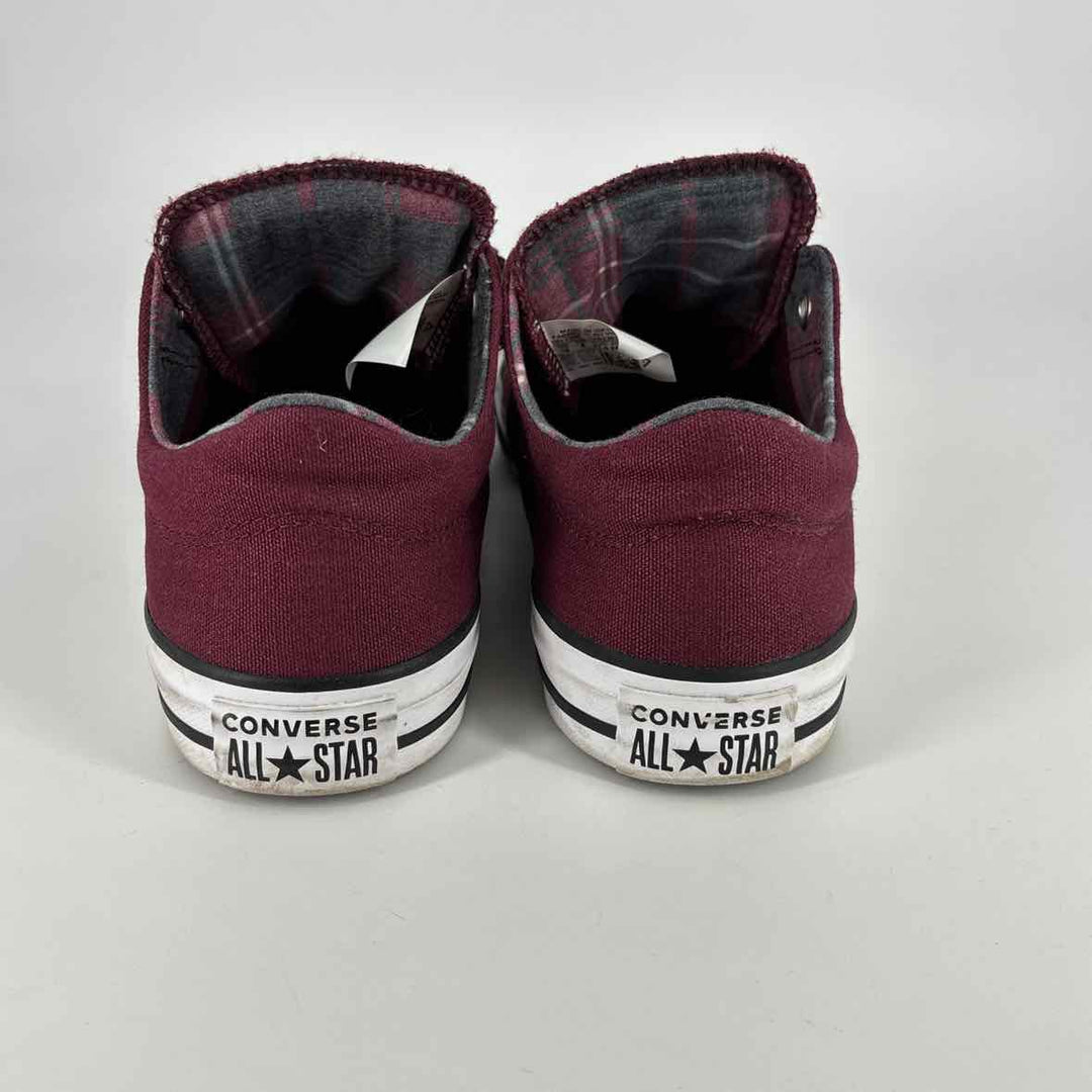 Shoe Size 10 Converse Burgundy Canvas Sneakers