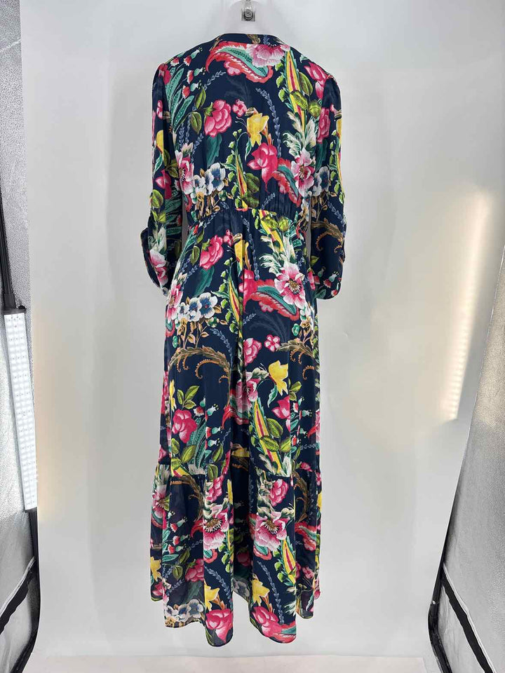 Size M SOFT SURROUNDINGS Navy Print Dress