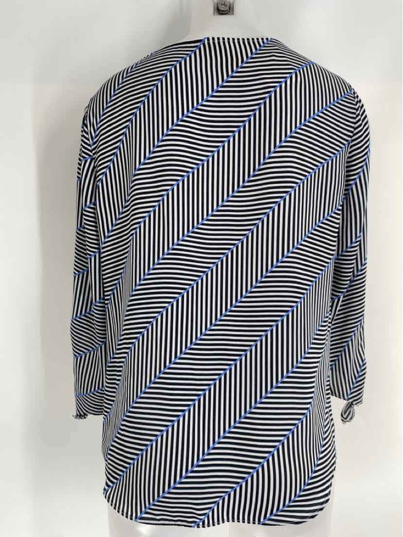 Size S Talbots Navy Print Shirt
