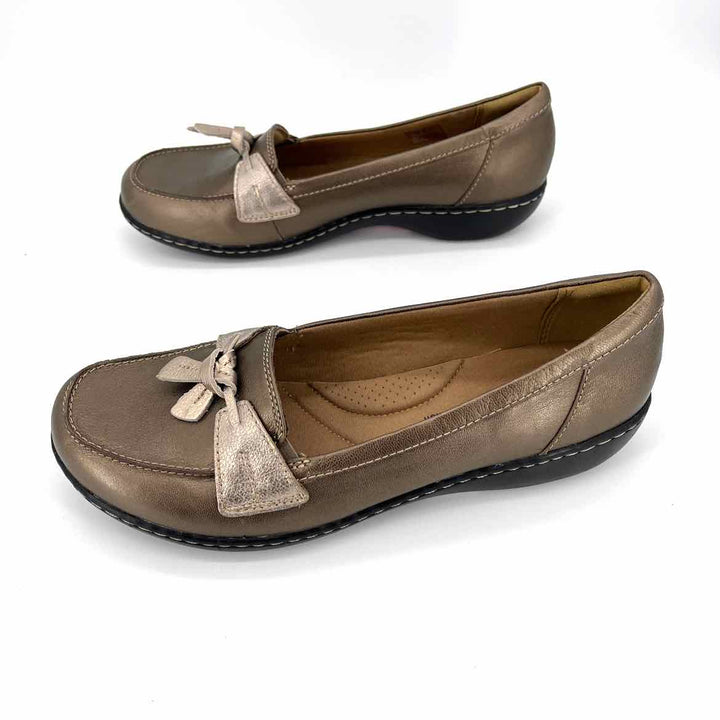 Shoe Size 10 CLARKS Bronze Flats