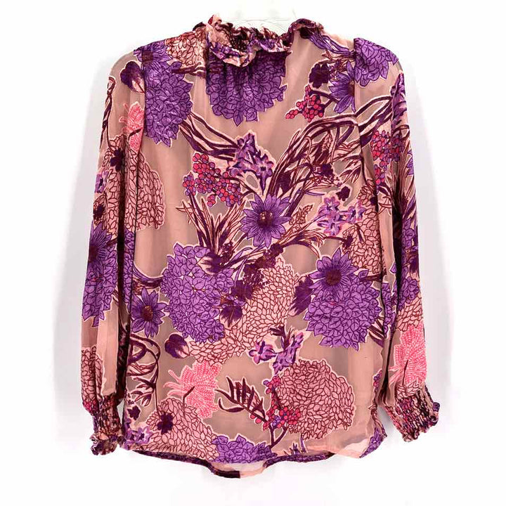 Size S IVY JANE Purple Velour Shirt