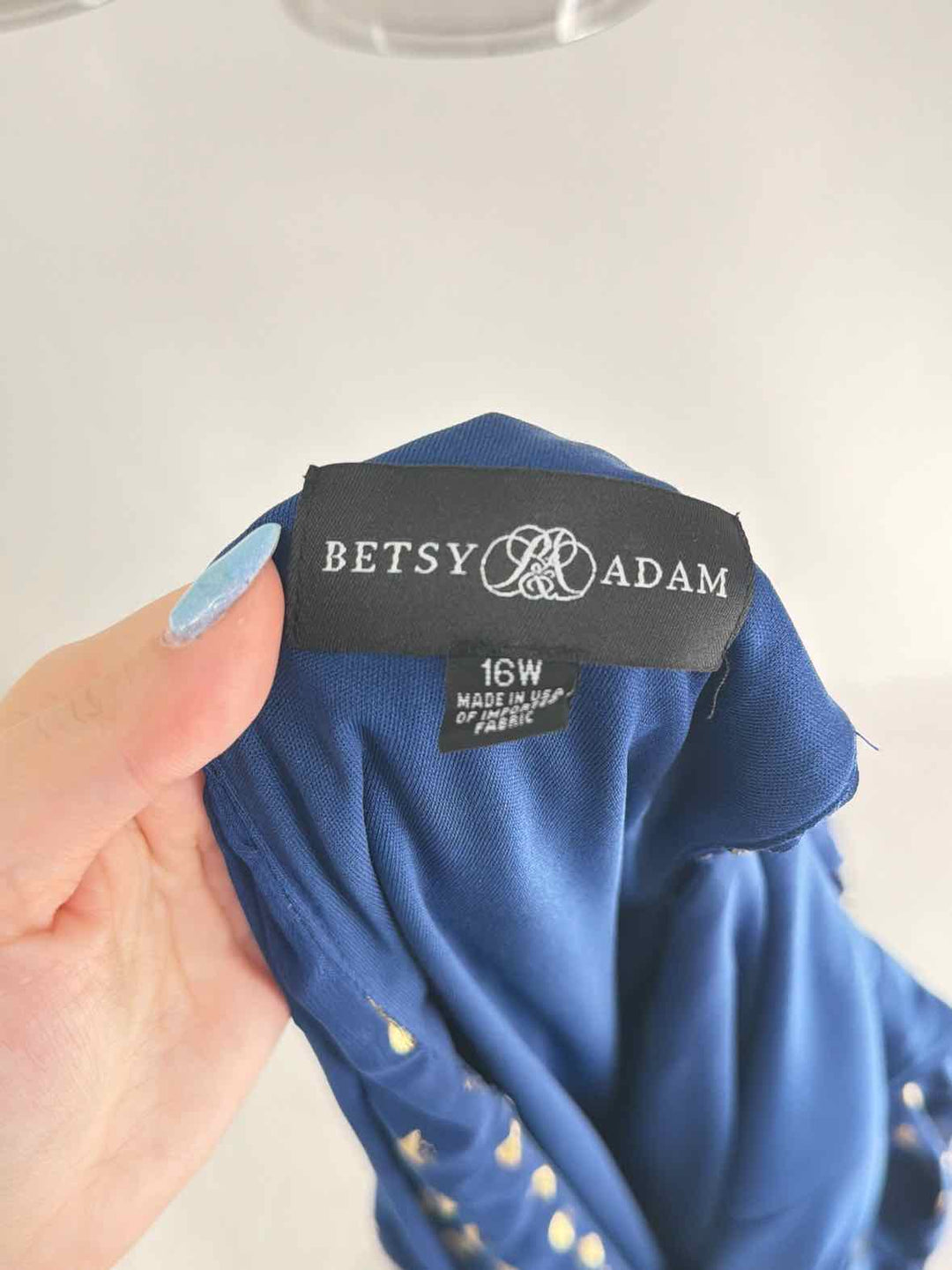 Size 16 BETSY ADAMS Blue Dress