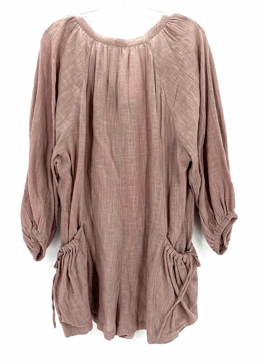 Size L FREE PEOPLE Mauve Cotton Shirt