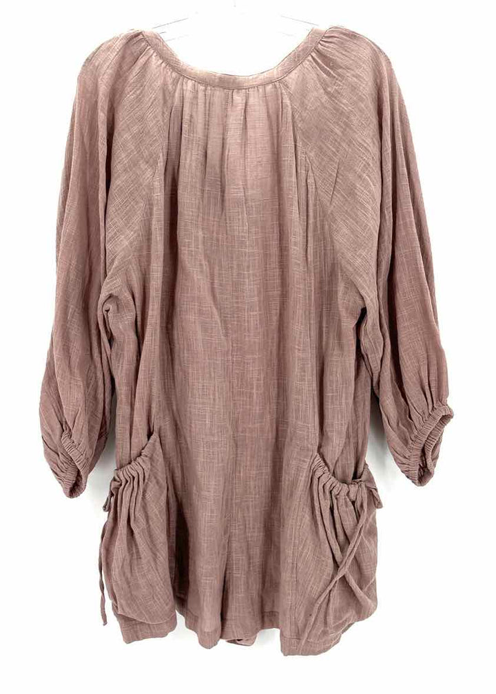 Size L FREE PEOPLE Mauve Cotton Shirt