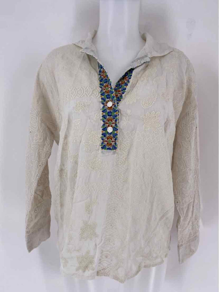 Size S Johnny Was Ivory Shirt