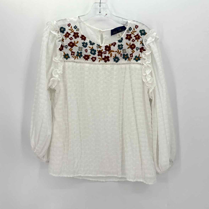Size L BLUE RAIN White Shirt