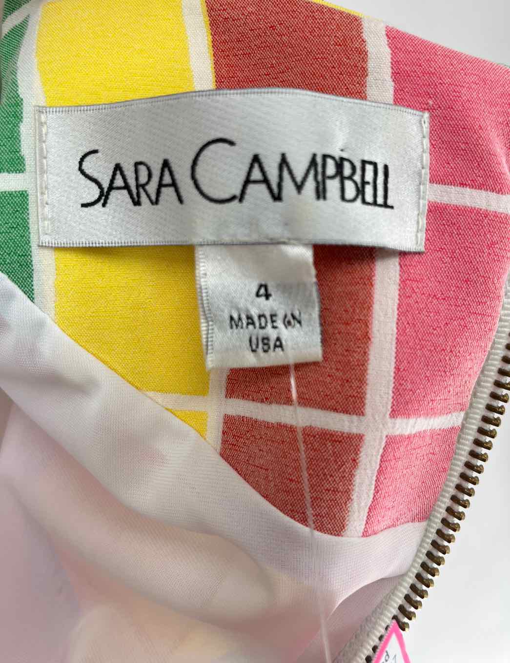 Size 4 SARA CAMPBELL Multi-Color Dress