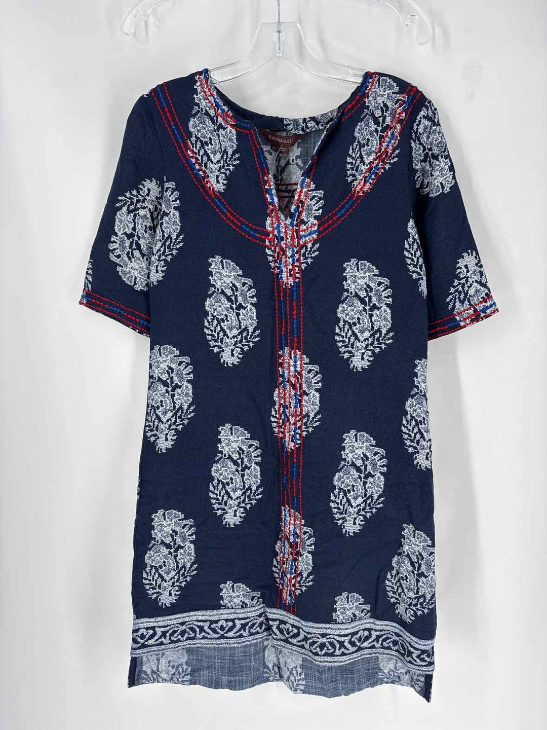 Size XS Navy Print Dress