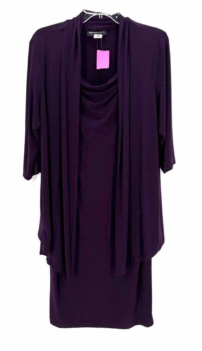 Size 14 CONNECTED APPAREL Purple Dress