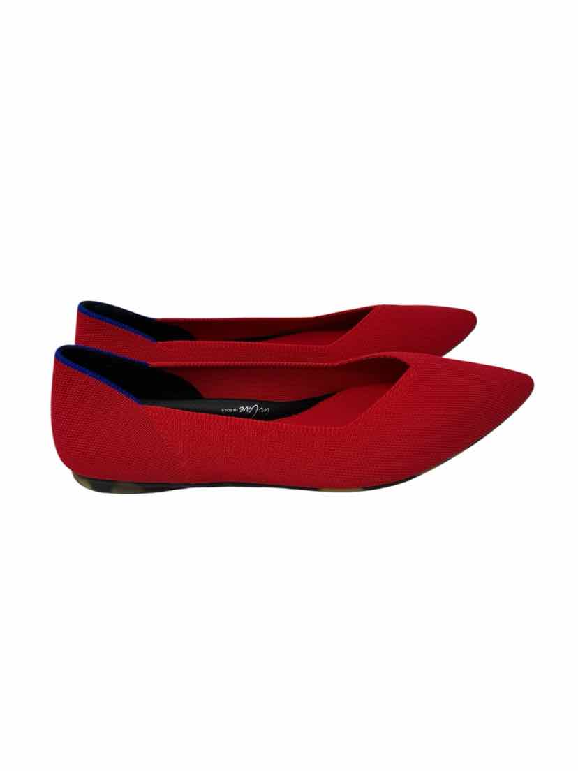 Shoe Size 9 ROTHY'S Red Knit Flats
