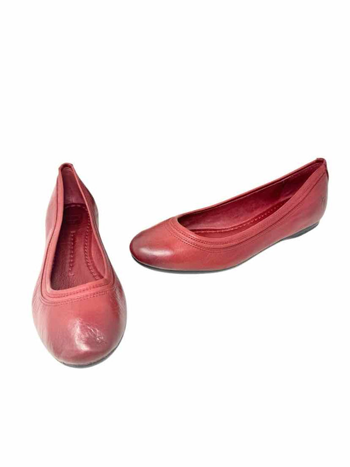 Shoe Size 8 Frye Wine Leather Flats