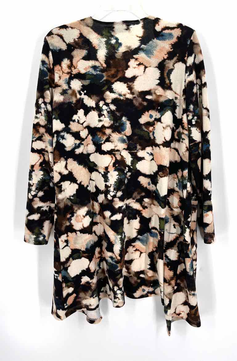 Size L NINA LEONARD Brown Print Sweater