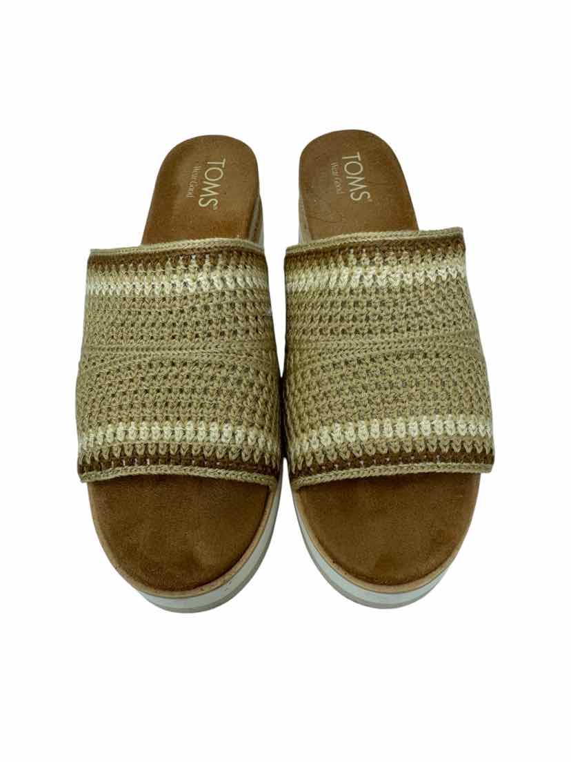 Shoe Size 8.5 Toms Tan Suede Sandals