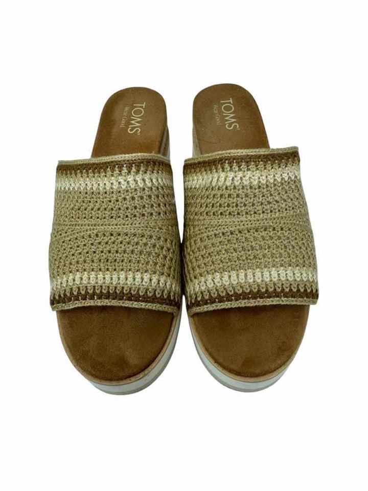 Shoe Size 8.5 Toms Tan Suede Sandals