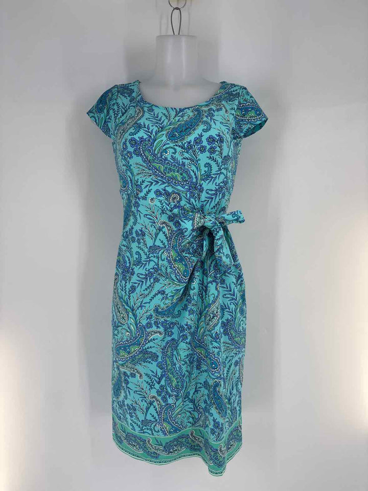 Size XS Talbots Blue Print Dress