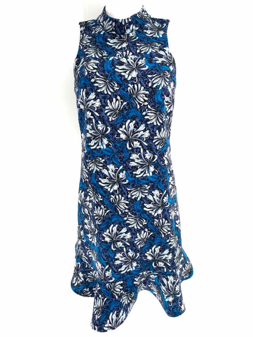 Size 4 REBECCA TAYLOR Blue Sateen Dress