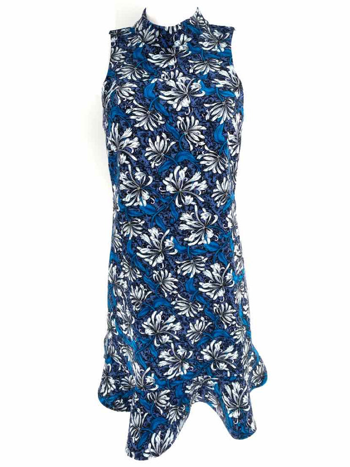 Size 4 REBECCA TAYLOR Blue Sateen Dress