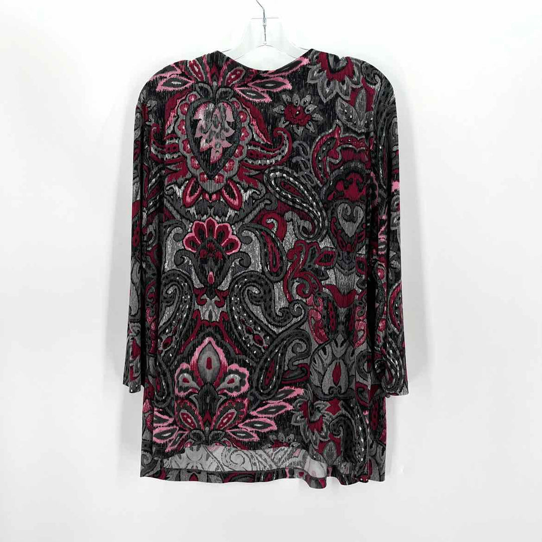Size 2X ALFRED DUNNER gray print Shirt