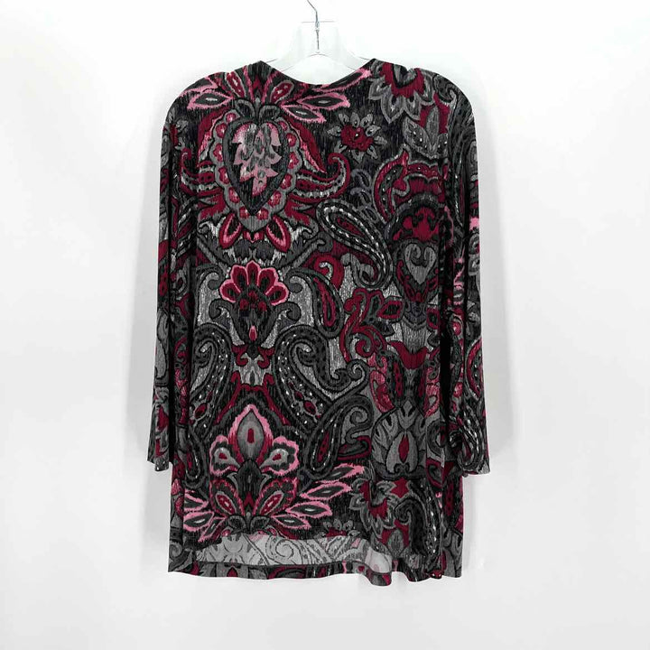 Size 2X ALFRED DUNNER gray print Shirt