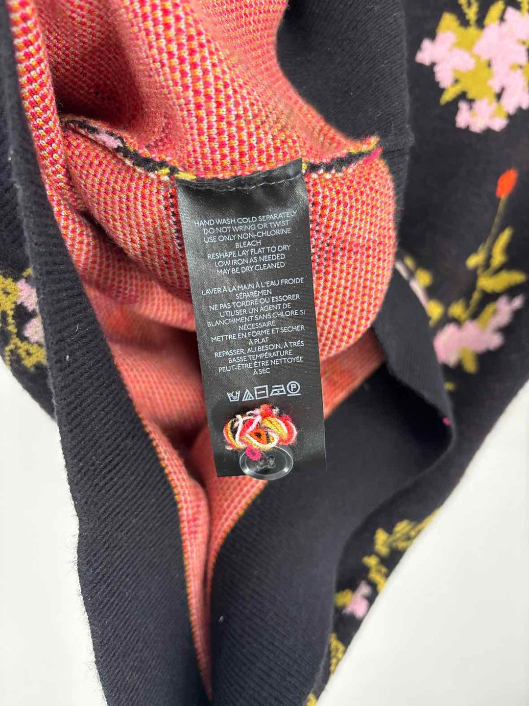 Size L MAEVE Black Print Sweater